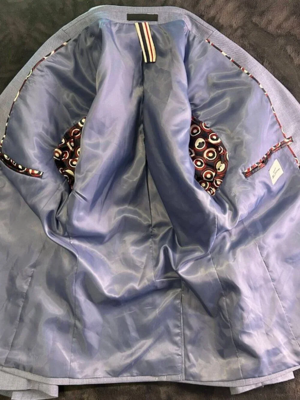 Ben Sherman Blue Blazer Jacket 34S Polyester Viscose Stretch